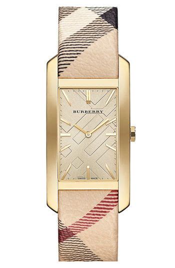 burberry rectangular check strap watch|burberry watch strap etsy.